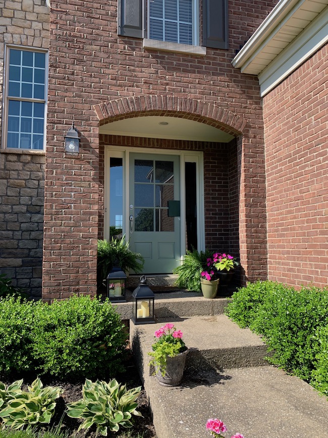 Front Door Painted SW 9132 Acacia Haze 