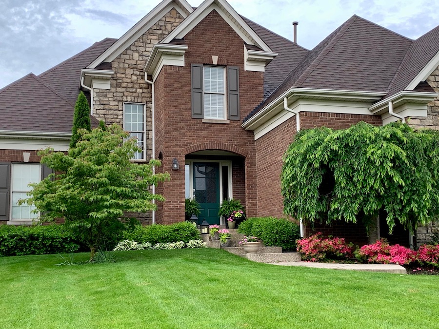 Green Front Door Makeover