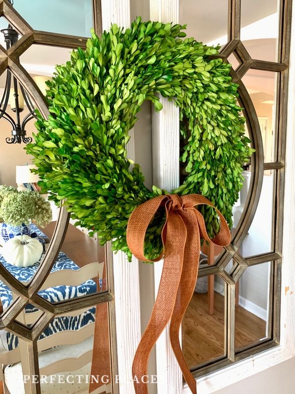 Fall Home Tour -- Fall Boxwood Wreath