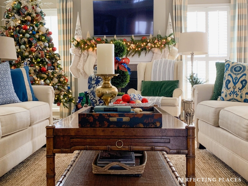 Christmas Home Tour Living Room by Perfecting Places