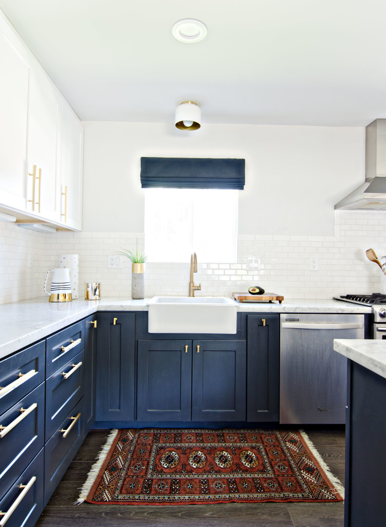 Navy Kitchen Cabinets