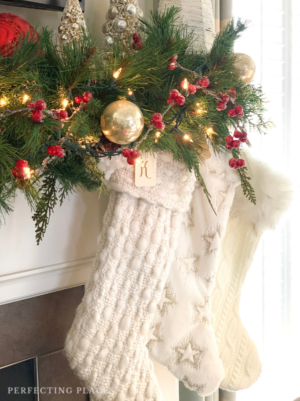 Christmas Stockings on Mantel