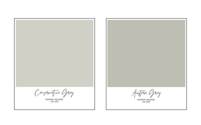Sage Green Paint Conservative Gray and Austere Gray