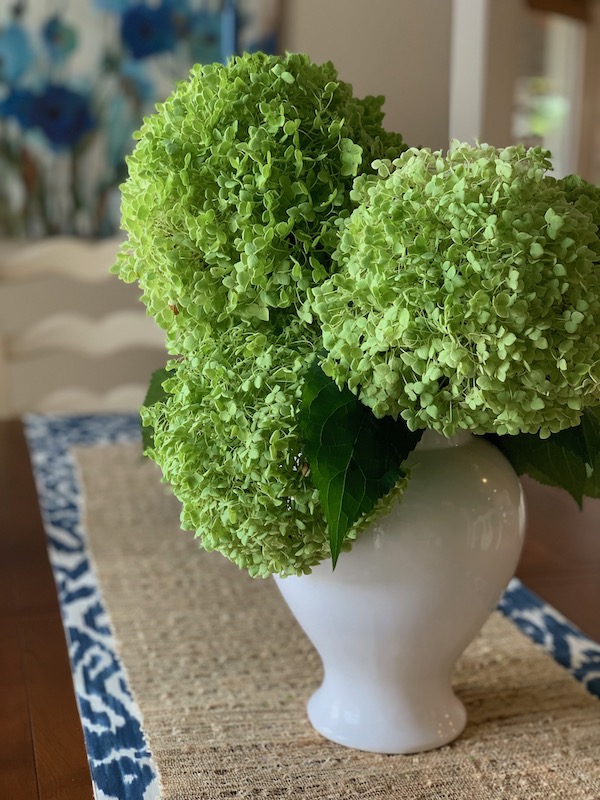 Green Hydrangea arrangement