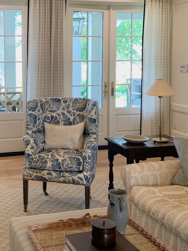 Blue Patterned Arm Chair