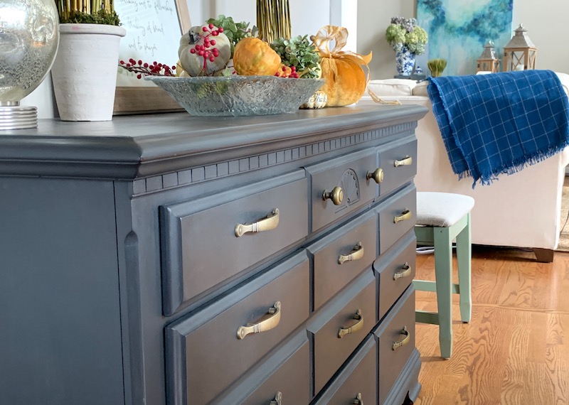 Dresser Used as Sideboard Painted Annie Sloan Chalk Paint Graphite