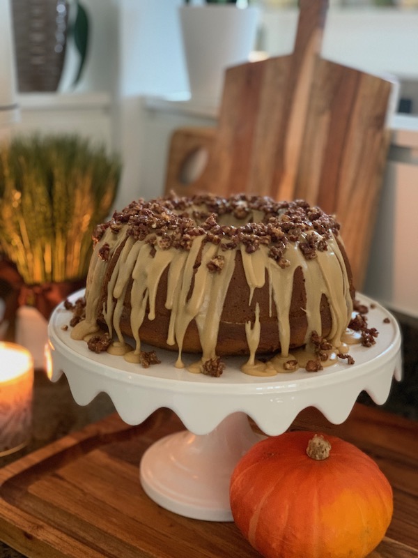 Southern Living Pumpkin Cake with Brown Sugar Icing and Candied Pecans