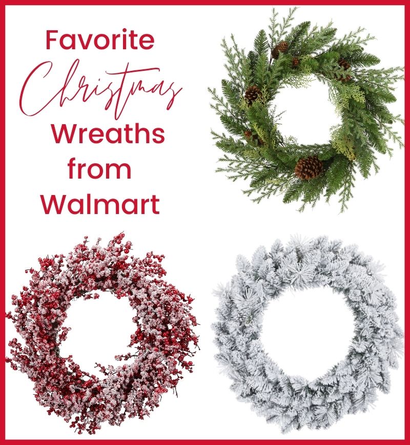 3 Great Inexpensive Christmas Wreaths from Walmart - Perfecting Places