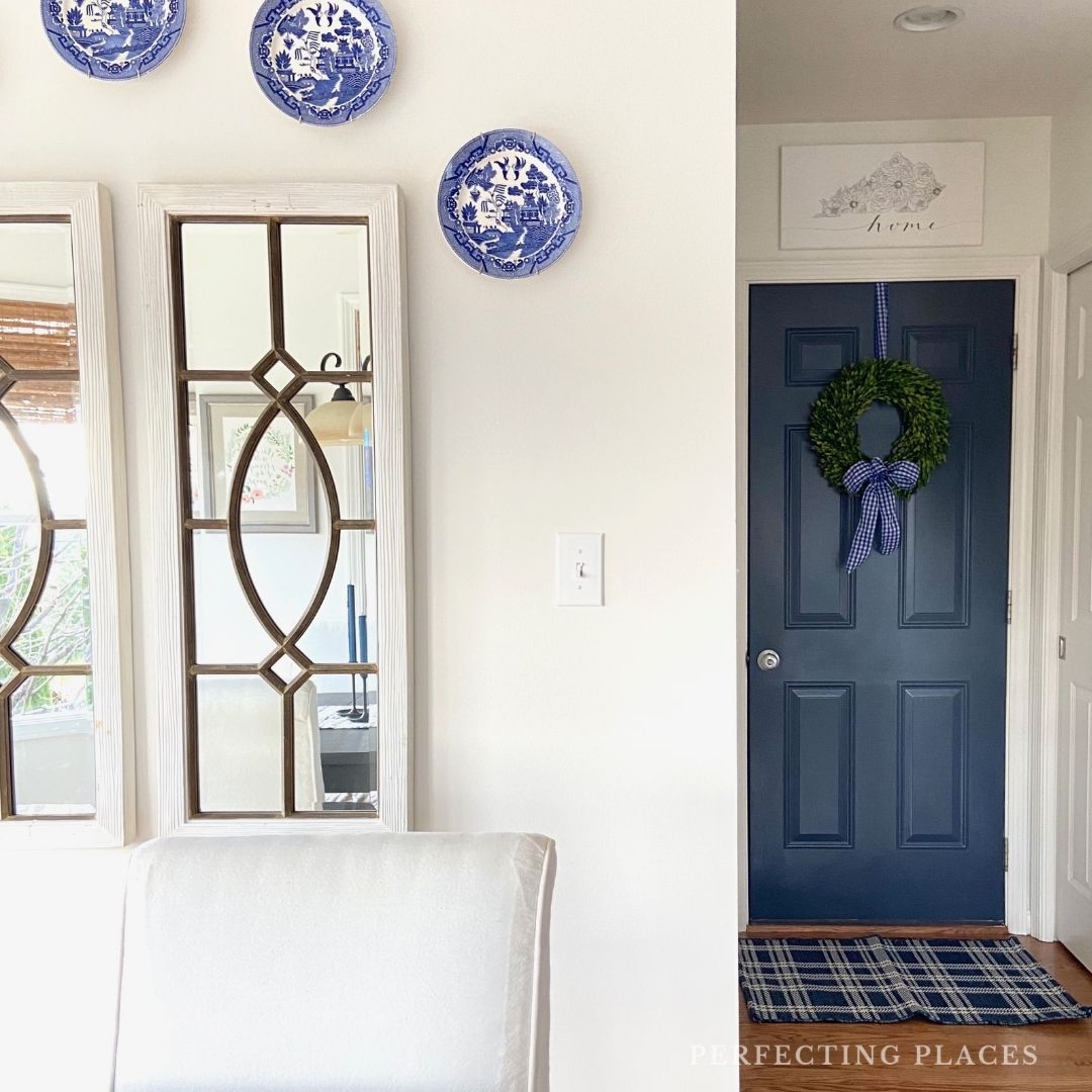 My Kitchen Paint Color Combination – SW Alabaster and BM Hale Navy