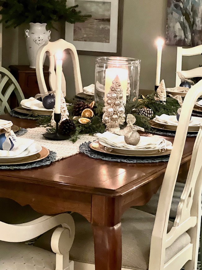 Dining Table by Christmas Candlelight