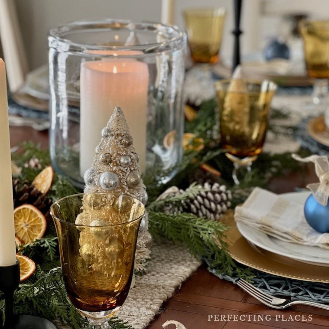 Our Christmas Table Centerpiece and Tablescape