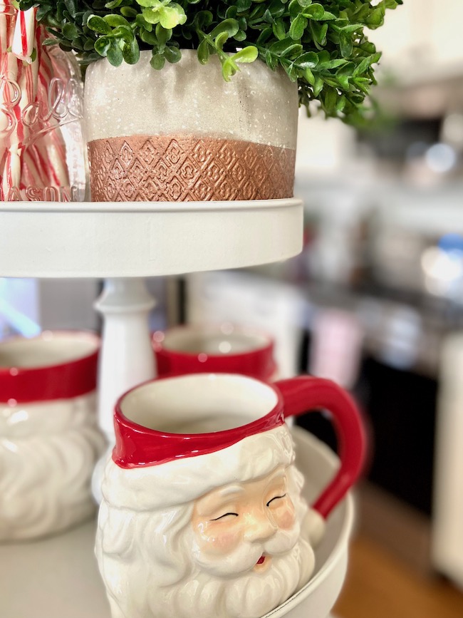 Santa Mugs in Hot Chocolate Bar