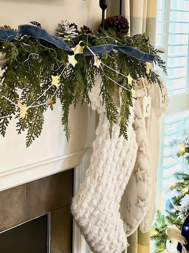 DIY Gold Leaf Star Garland for the Mantel