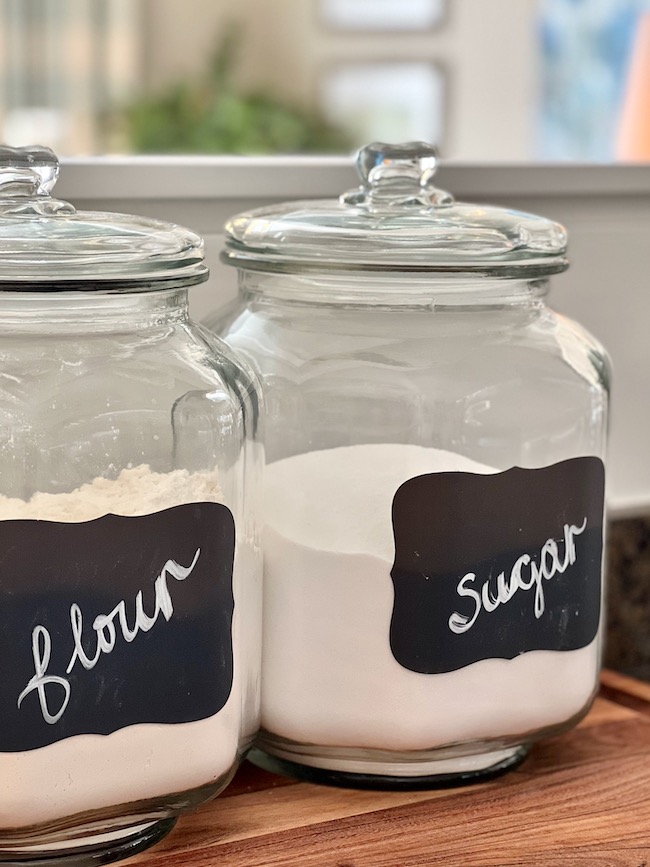 Glass Canisters on Counter