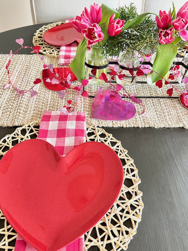 Heart Shaped Plates for Valentine's Day Table