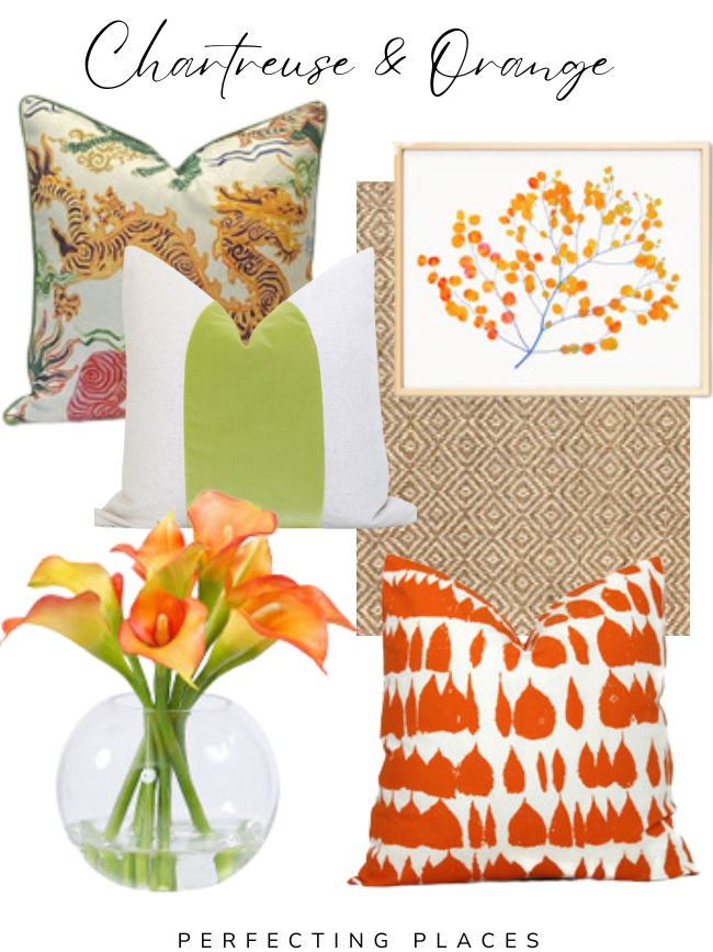 Chartreuse and Orange Decor Accessories