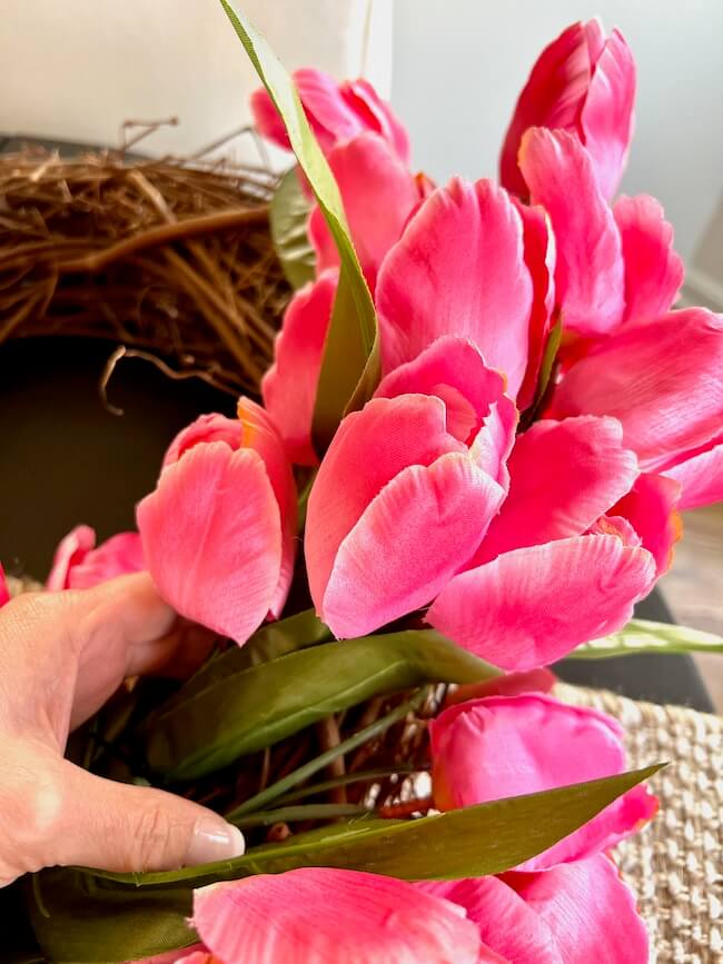 Spring Tulip Wreath DIY