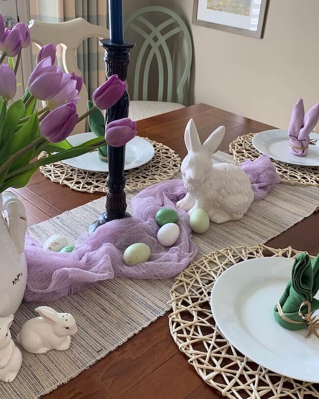 Decorating for Spring with Bunnies