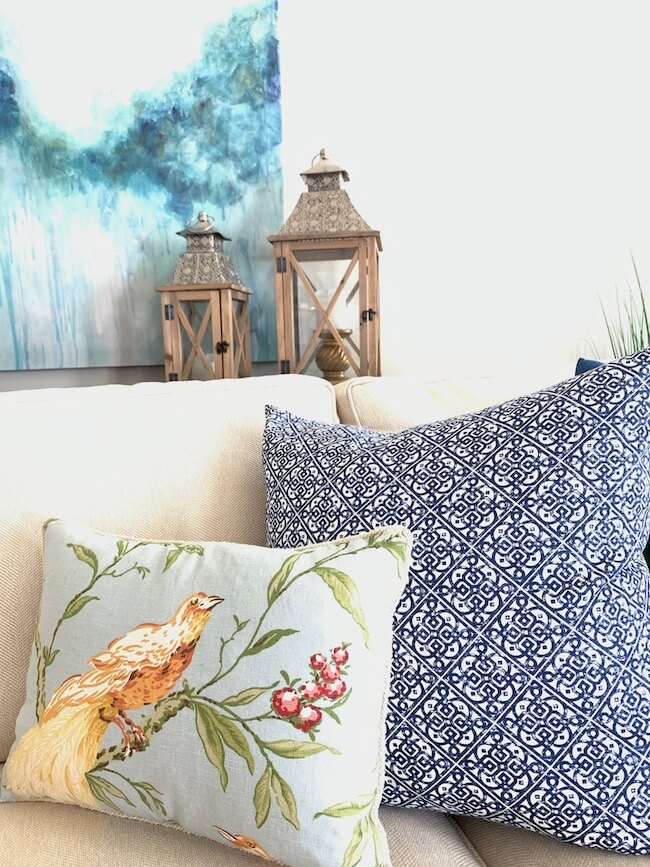 Budget-Friendly Blue and Green Throw Pillows for Summer - Perfecting Places