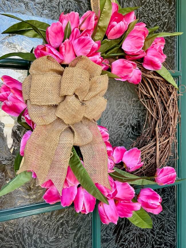 Tulip Wreath for Front Door