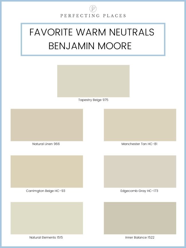 Warm Neutral Paint Colors from Benjamin Moore