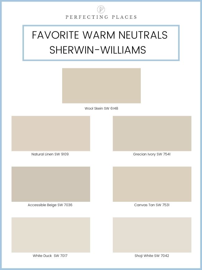 Warm Neutral Paint Colors from Sherwin Williams