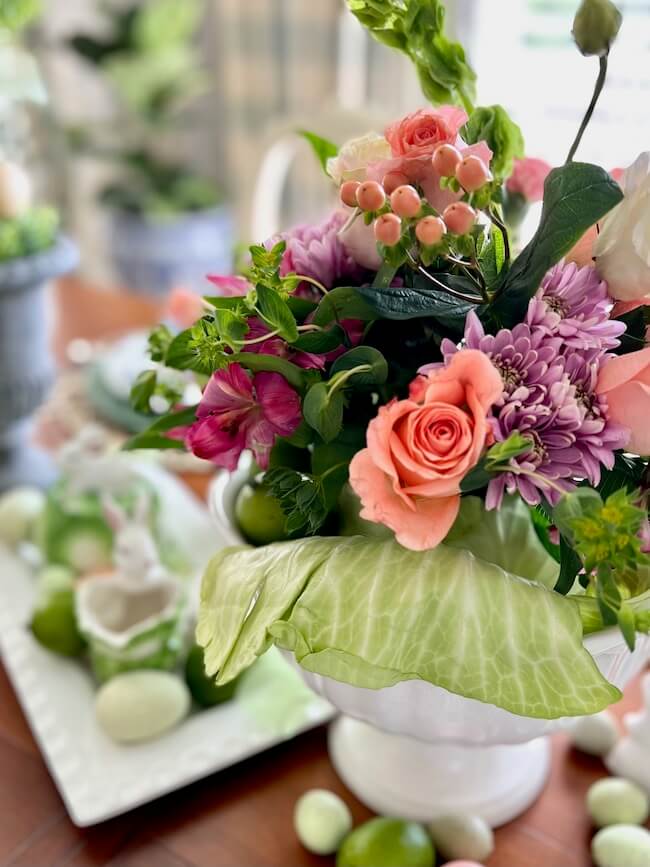 Easter Cabbage Centerpiece