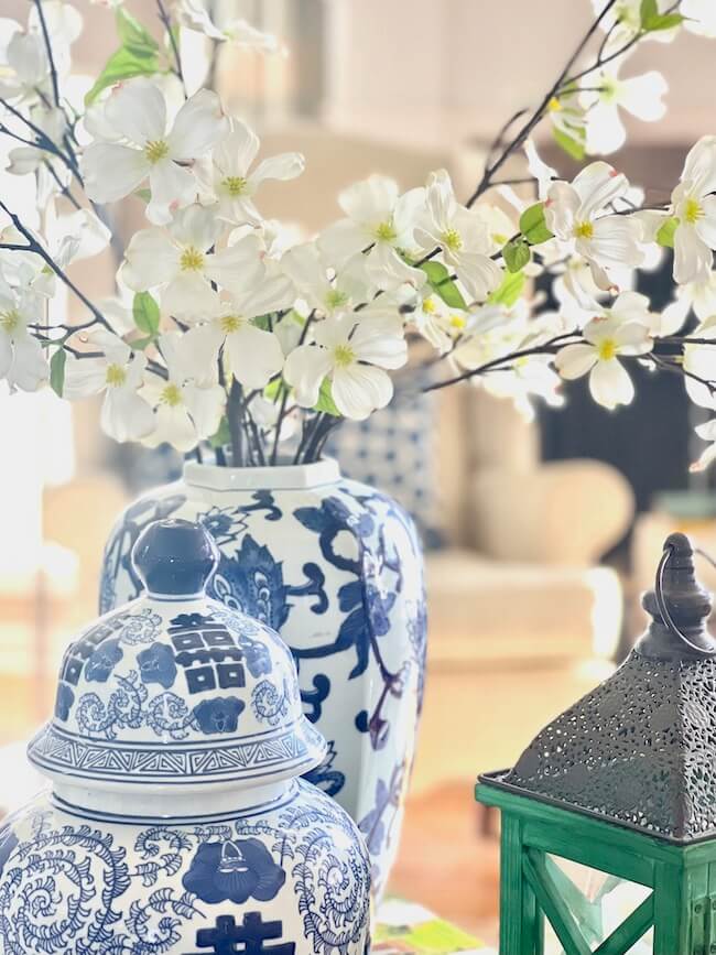 Blue and White Chinoiserie Style