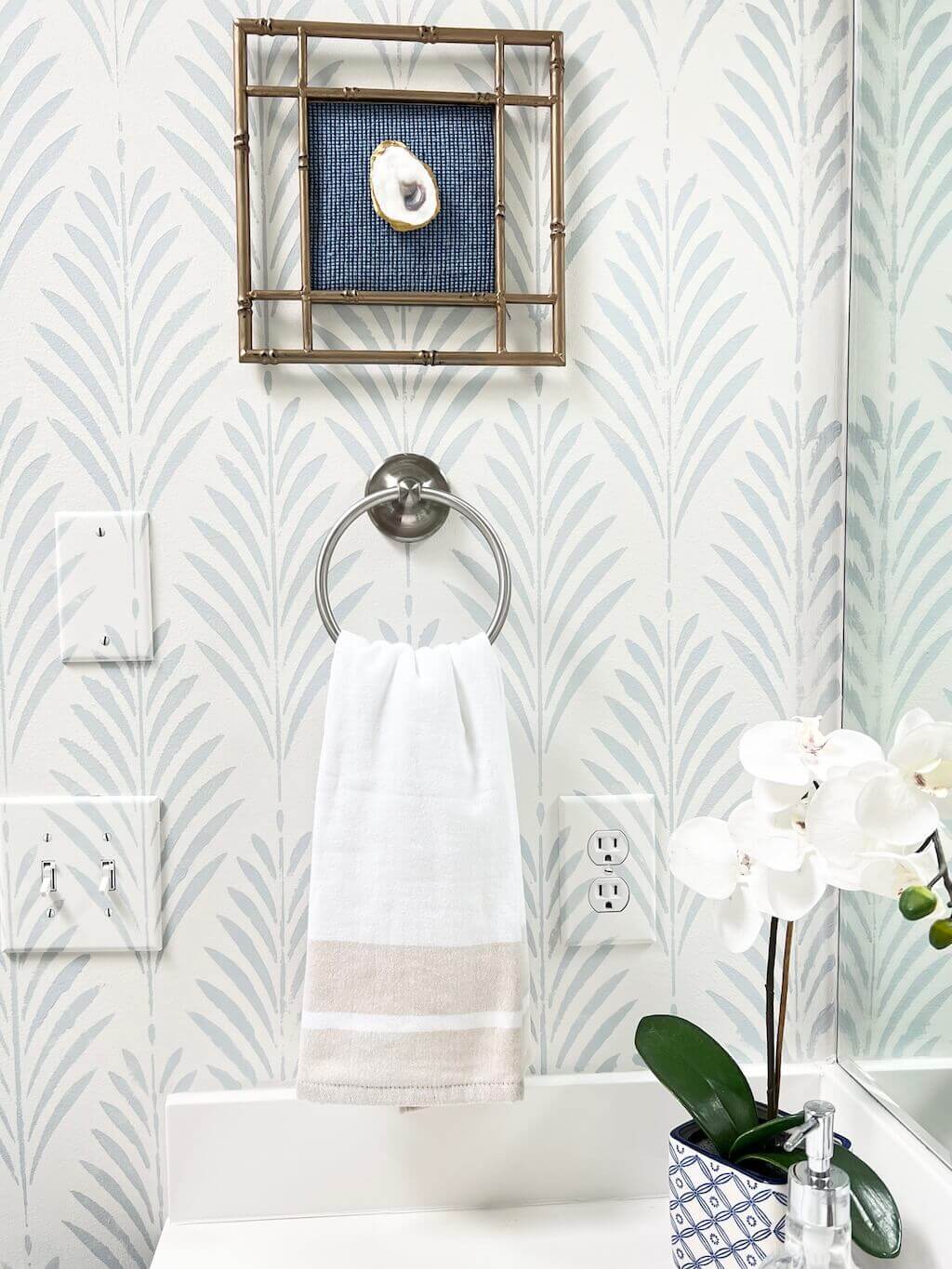 DIY Shell Art for Primary Bathroom Makeover