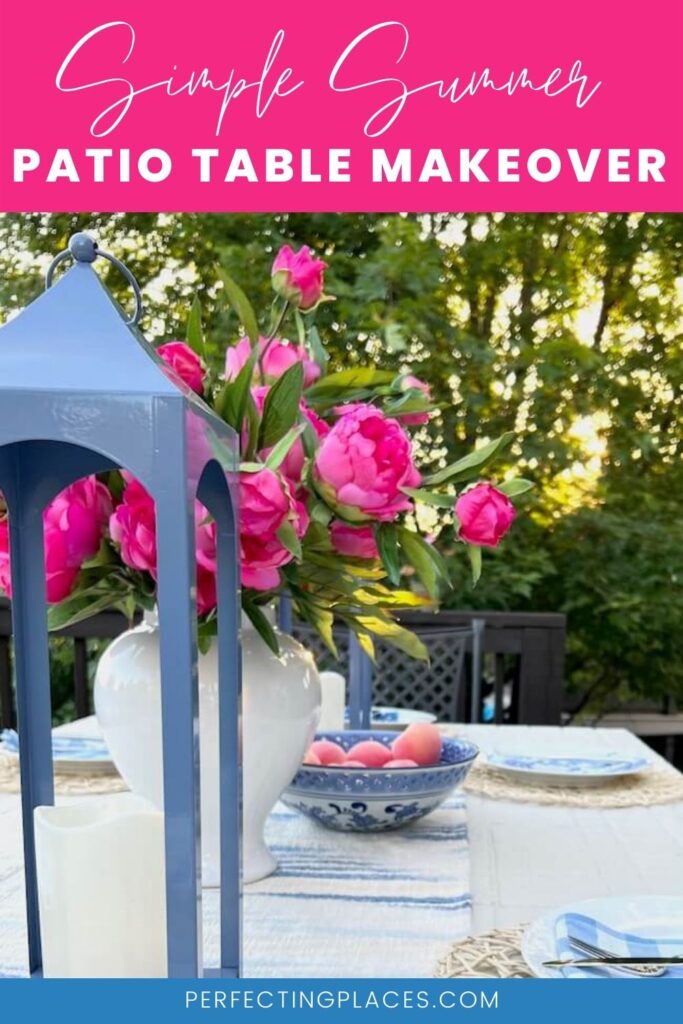 Simple Summer Patio Table Makeover PIN