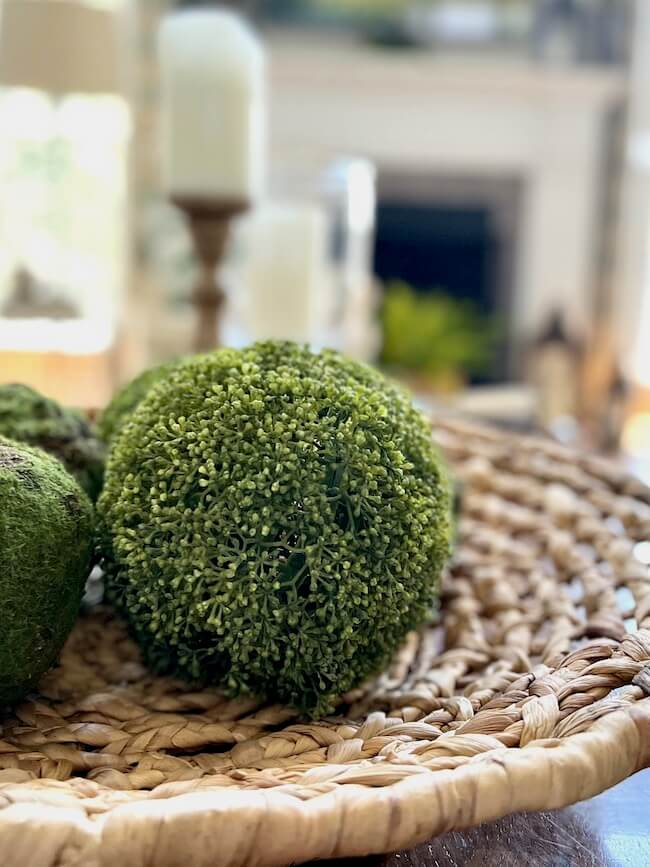 Green Moss Balls for Summer Decorating