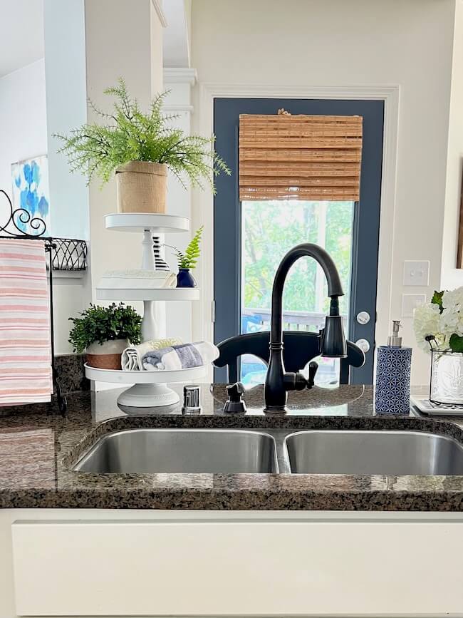 Kitchen Sink Decorated for Summer