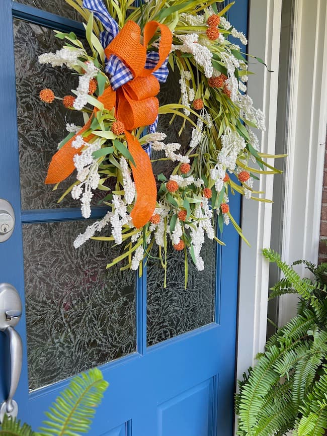 Early Fall Wreath for Blue Front Door