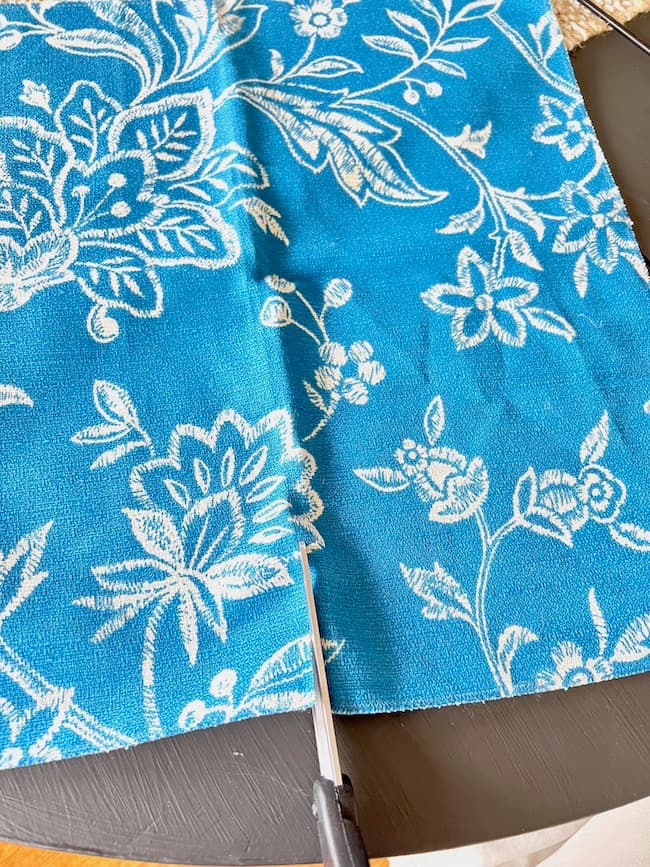 blue and white fabric