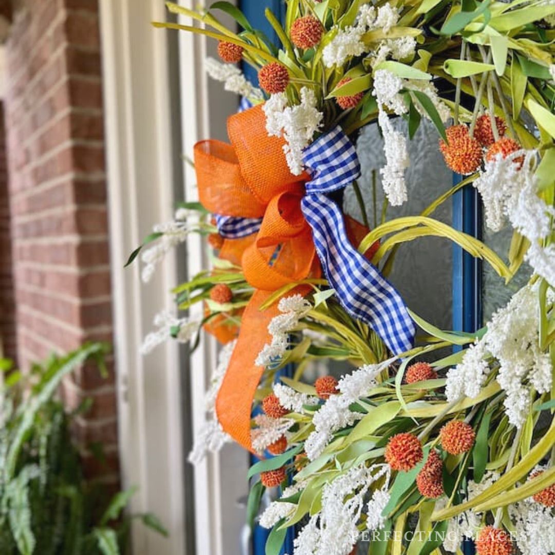 An Easy Early Fall Wreath for Front Door Decor