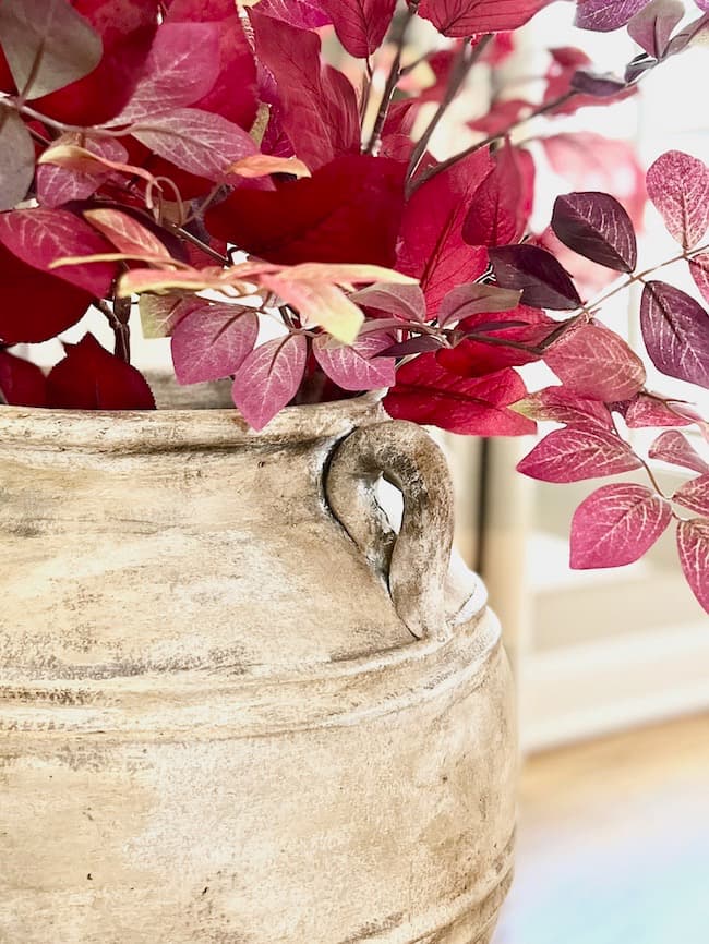 Fall DIY Painted Vase with Red Fall Branches