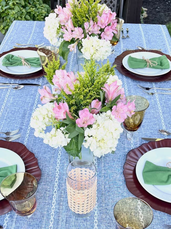 Outdoor Summer Table Centerpiece