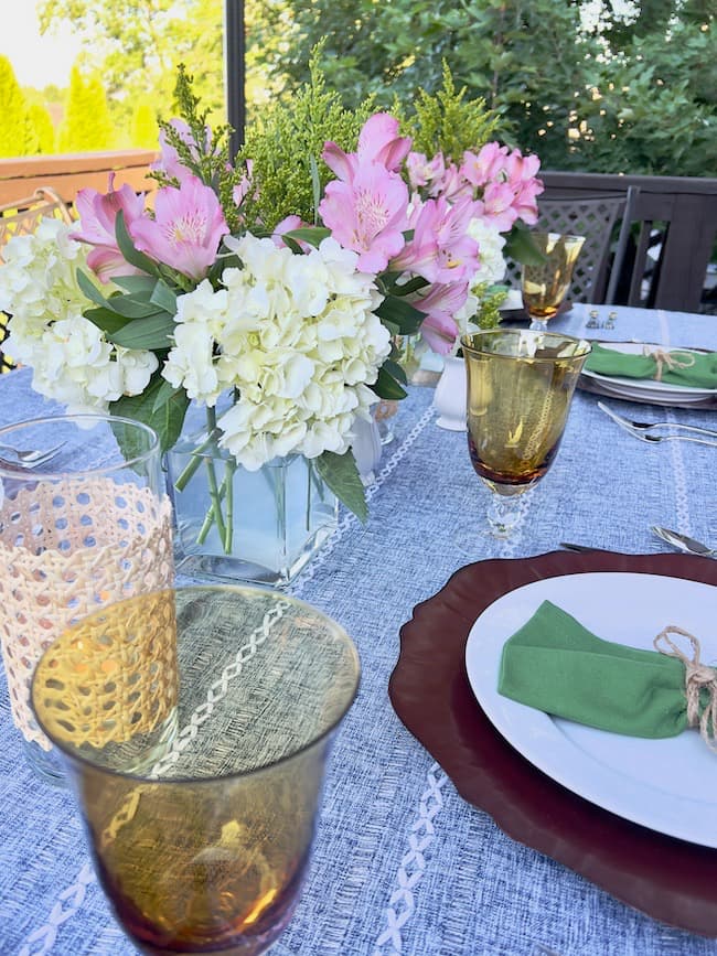 Outdoor Summer Table Centerpiece