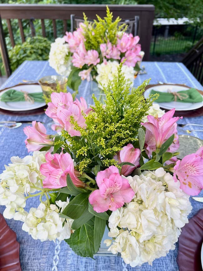 Outdoor Summer Table Centerpiece