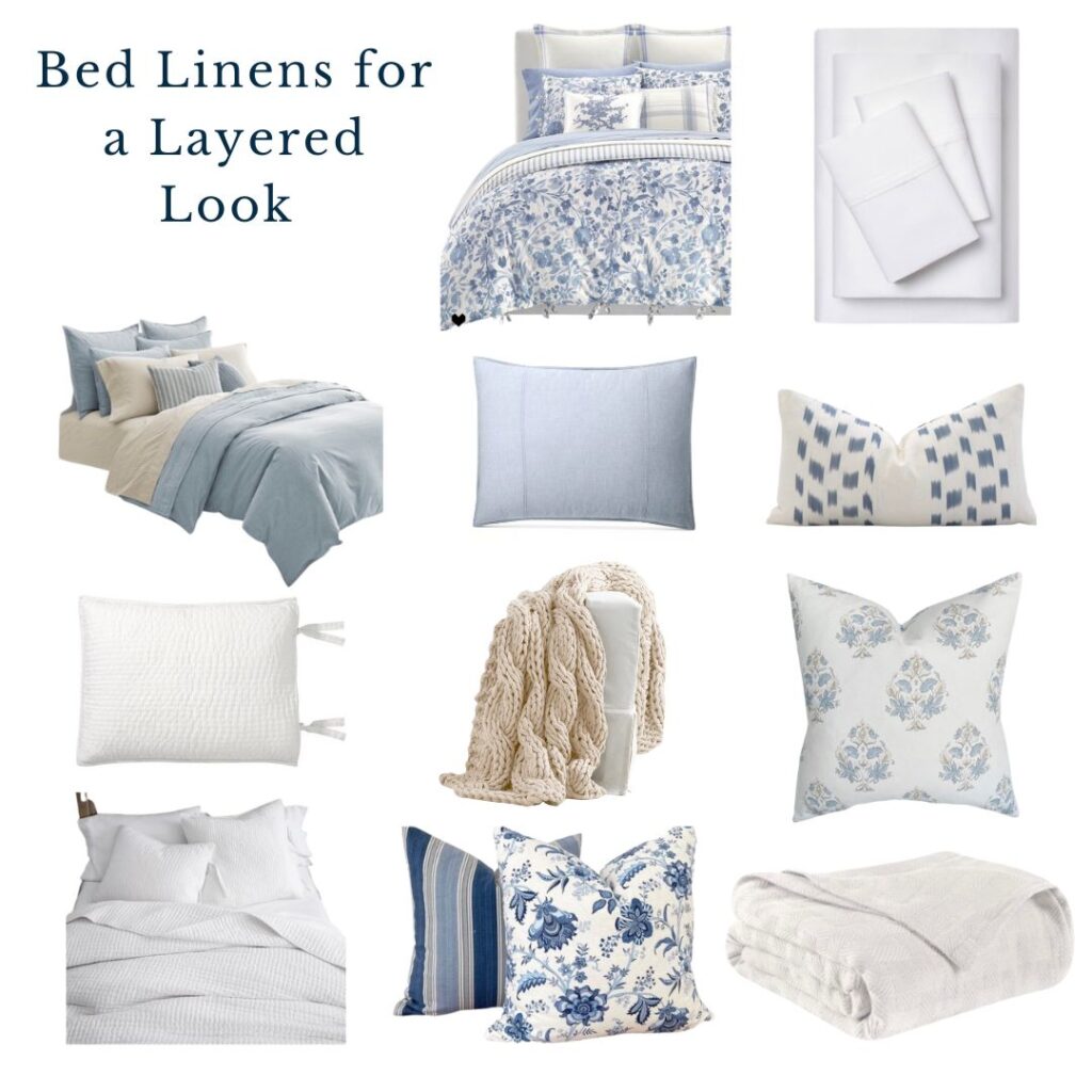 Blue & White Bedding & 7 Tips for the Perfectly Layered Bed! - Kelley Nan