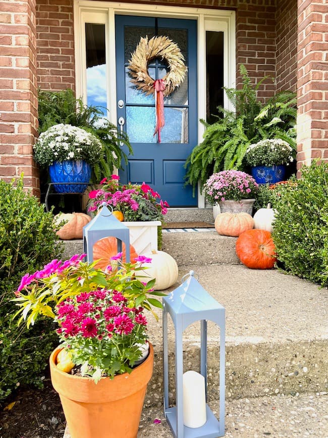 Colorful Fall Front Porch Decor