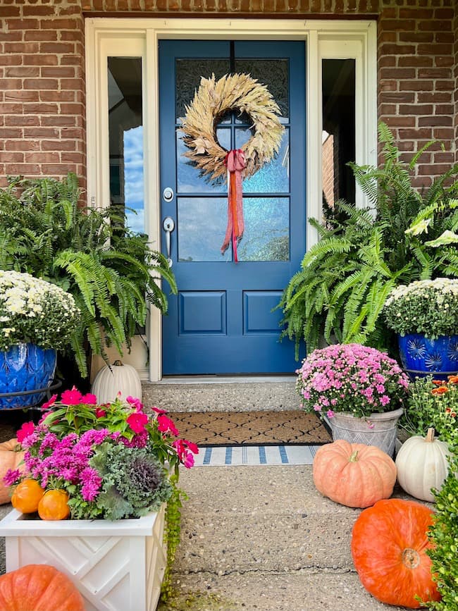 Colorful Fall Front Porch Decor