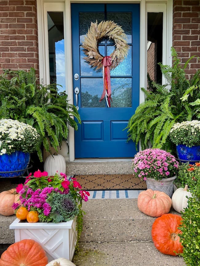 Colorful Fall Front Porch Decor