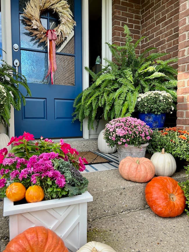 Colorful Fall Front Porch Decor