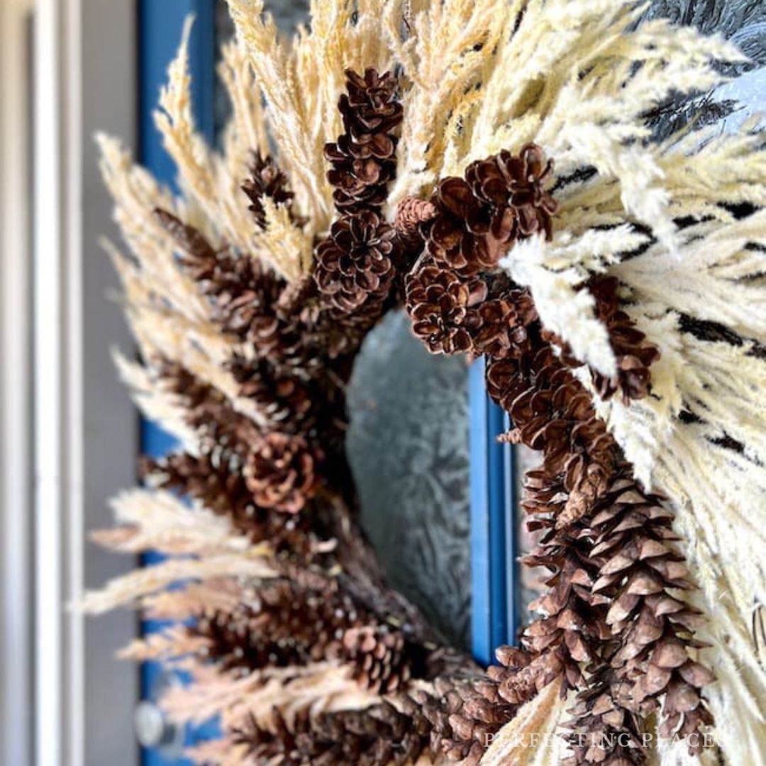 An Easy DIY Pinecone Wreath for Thanksgiving       