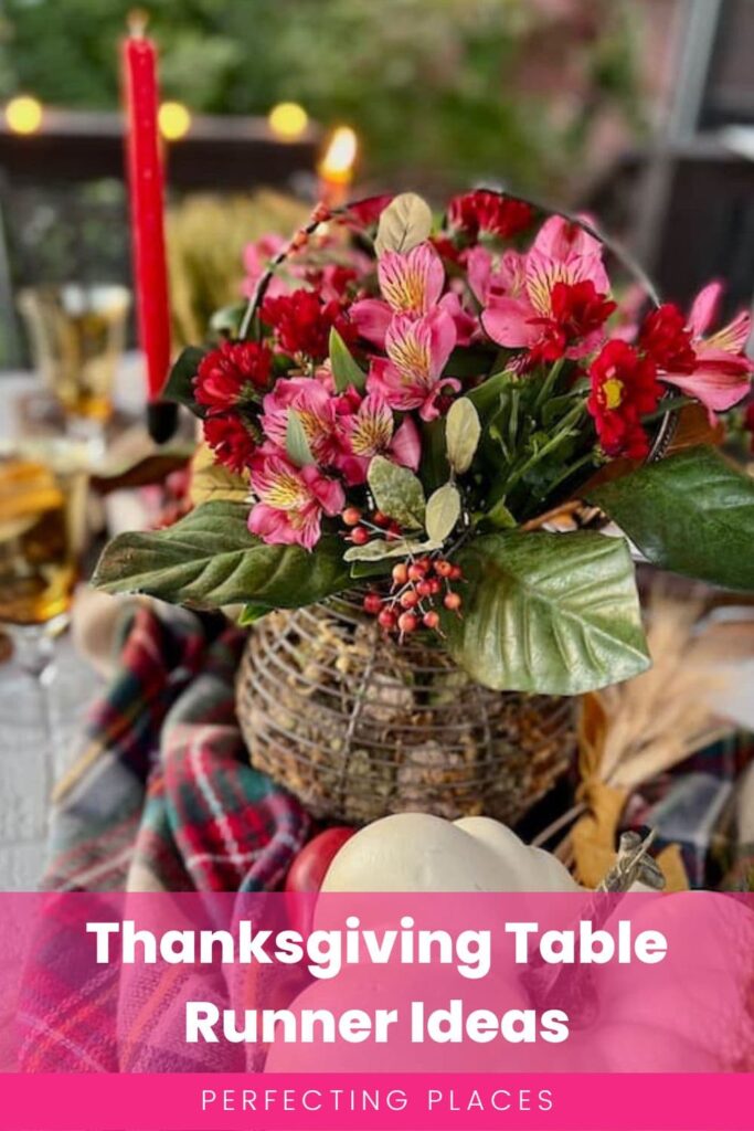 Thanksgiving Table Runner Ideas PIN image