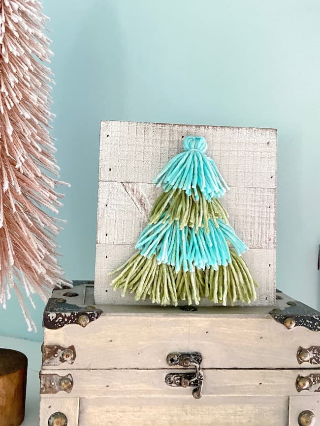 DIY Yarn Tassel Christmas Tree art