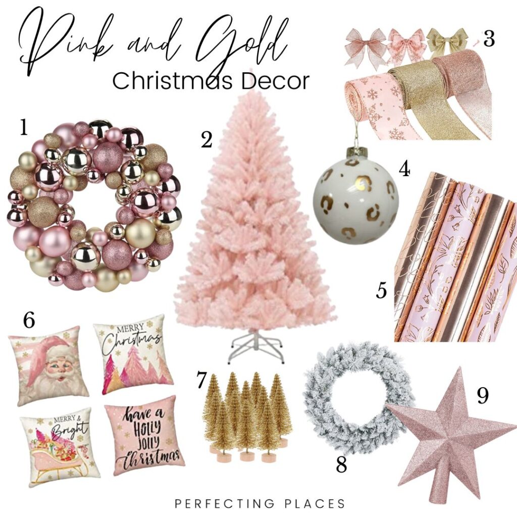 Pink and Gold Christmas Color Scheme