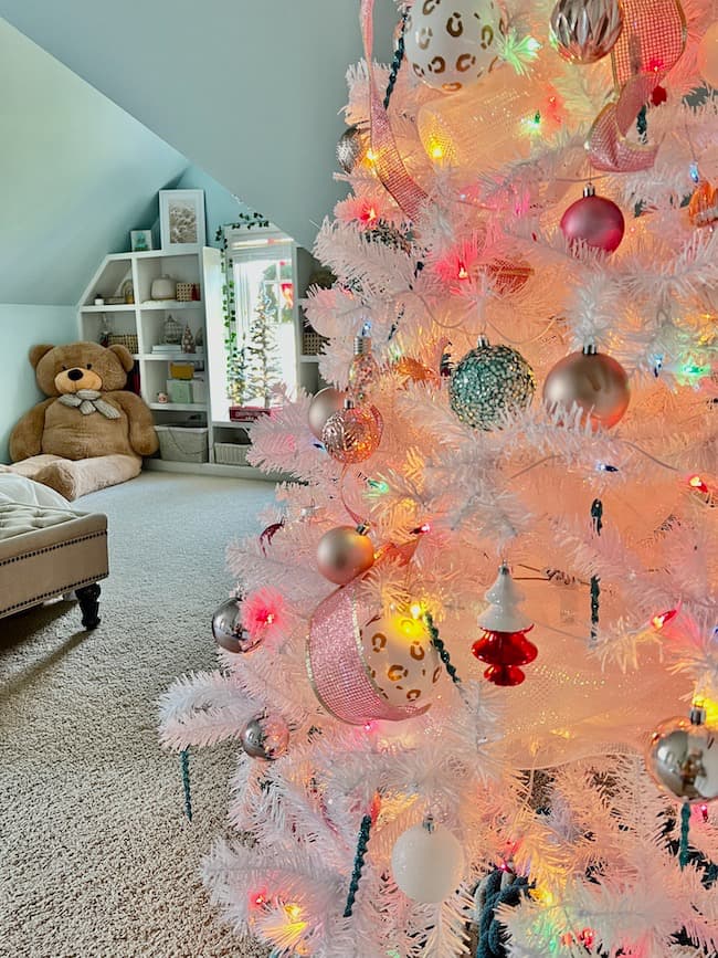 White Christmas Tree for Teen Girl Room