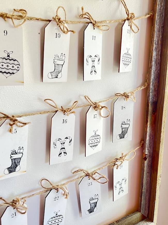 Vintage look DIY Advent Calendar Idea 